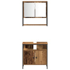 Badezimmermöbel Set mit Regal 4 pcs Altholz Holzwerkstoff