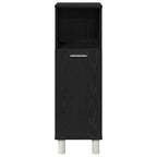 Badezimmermöbel-Set mit Regal 4 pcs Schwarz 30 x 30 x 179,5 cm