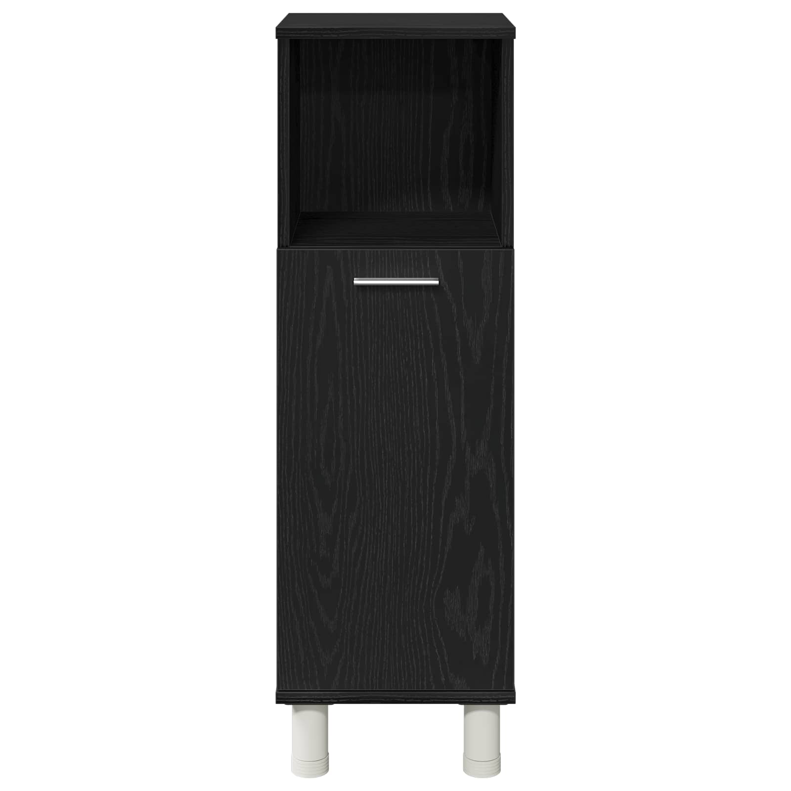 Badezimmermöbel-Set mit Regal 4 pcs Schwarz 30 x 30 x 179,5 cm
