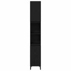 Badezimmermöbel-Set Wandmontiert 3 pcs Schwarz Eichen-Optik