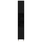 Badezimmermöbel-Set 3 pcs Schwarz Eichen-Optik 30 x 30 x 190 cm