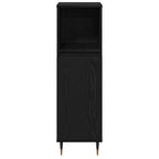 Badezimmermöbel-Set 3 pcs Schwarz Eichen-Optik 30 x 30 x 190 cm