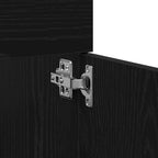 Badezimmerschrank Schwarz Eichen-Optik 80 x 38,5 x 46 cm