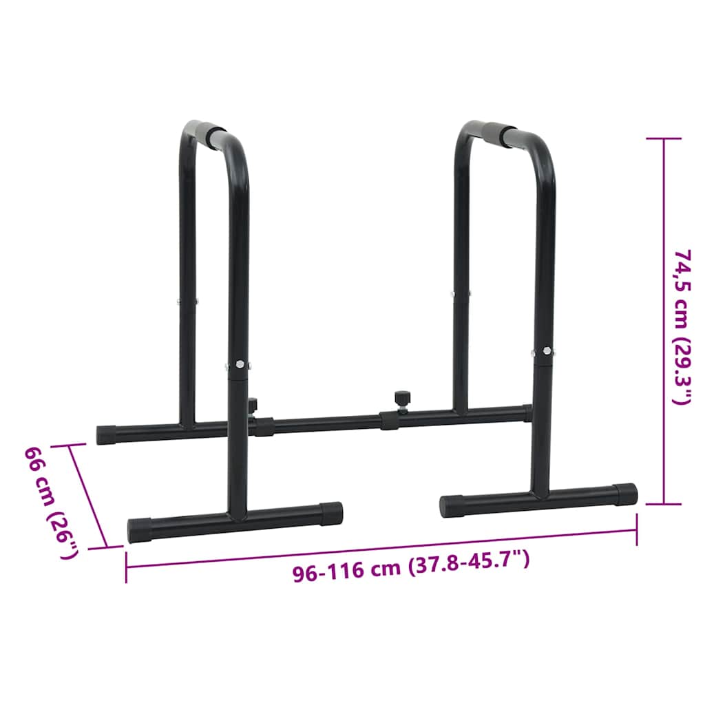 Dip-Stange Schwarz 116 x 66 x 74,5 cm Pulverbeschichteter Stahl