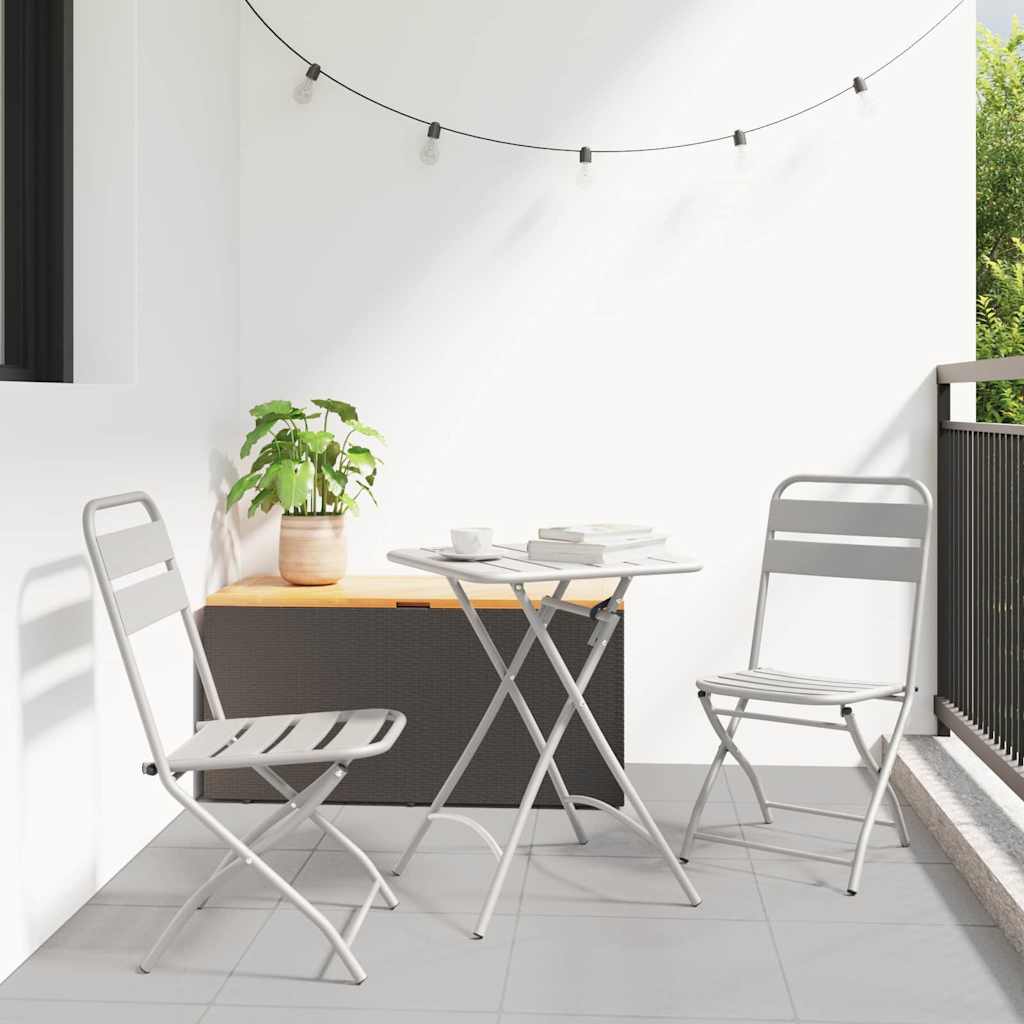 Gartenklappstuhl 2 pcs Beige 42 x 52 x 82 cm