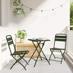 Bistrogarnitur 3 pcs Grün Stahl