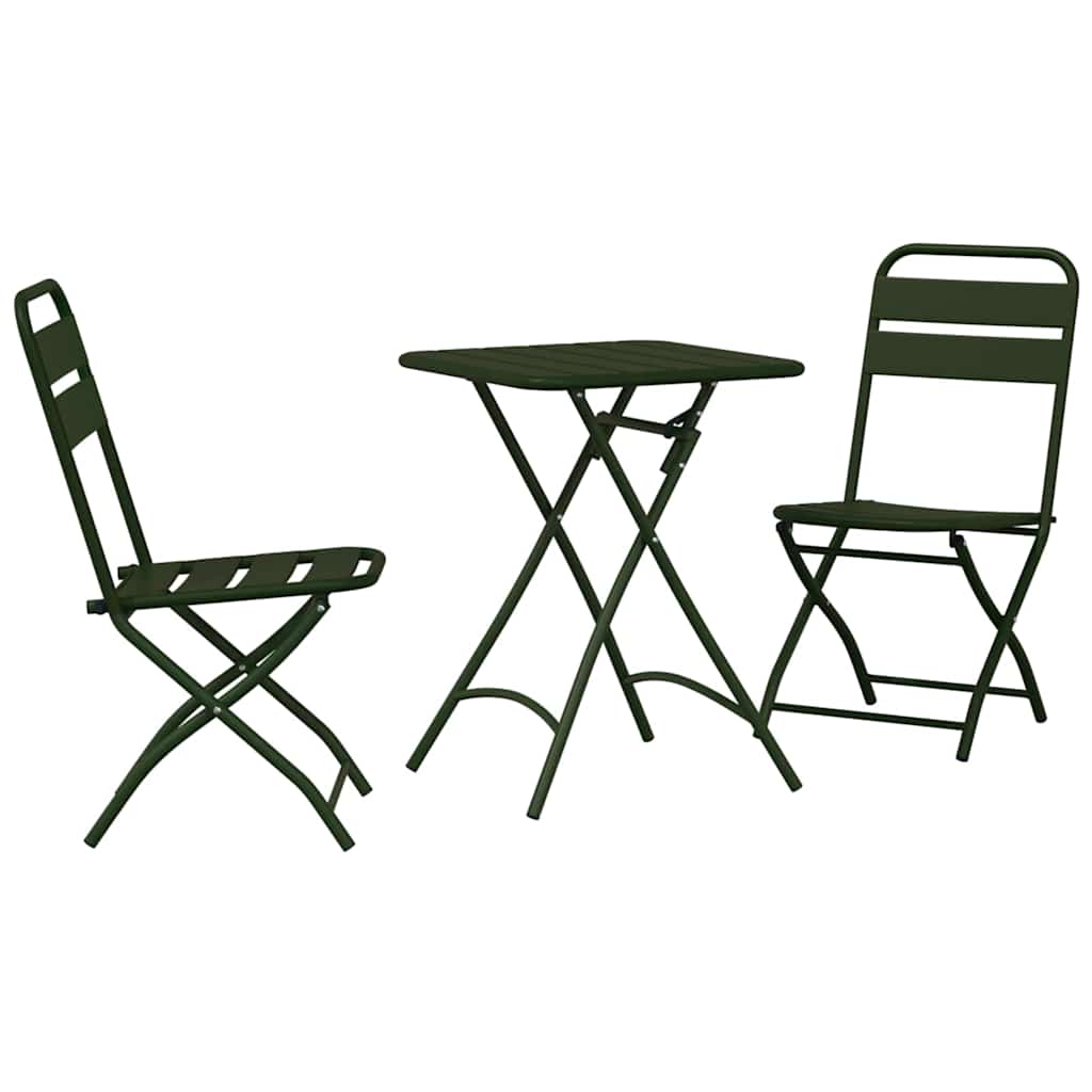 Bistrogarnitur 3 pcs Grün Stahl