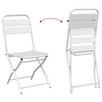 Bistrogarnitur 3 pcs Weiß Stahl
