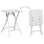 Bistrogarnitur 3 pcs Weiß Stahl