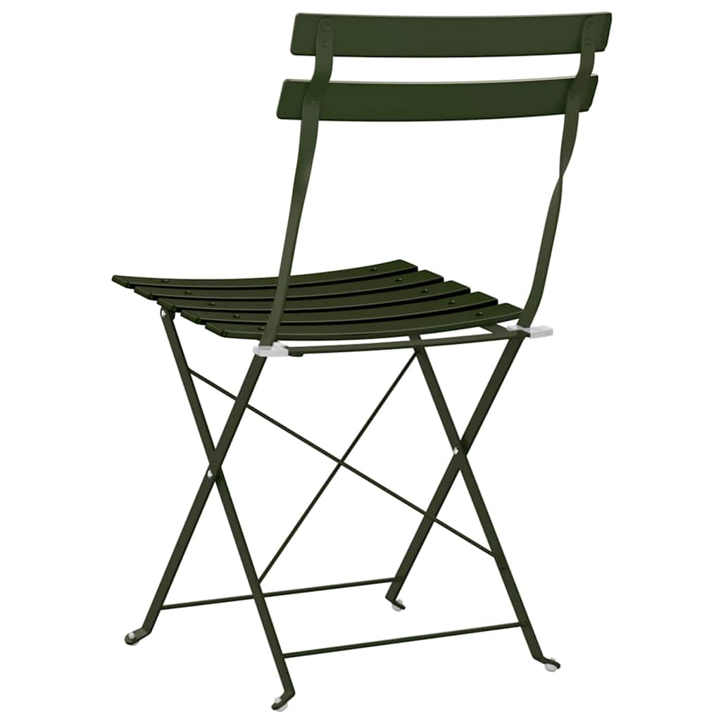 Gartenklappstuhl 2 pcs Grün 42 x 46 x 82cm Metall