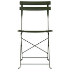Gartenklappstuhl 2 pcs Grün 42 x 46 x 82cm Metall