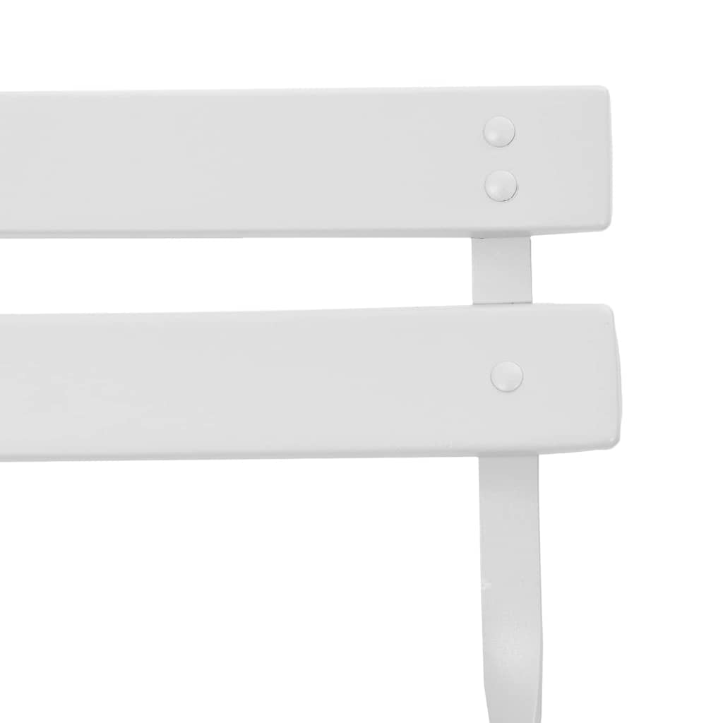 Gartenklappstuhl 2 pcs Weiß 42 x 46 x 82cm Metall