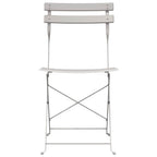 Gartenklappstuhl 2 pcs Beige 42 x 46 x 82cm Metall