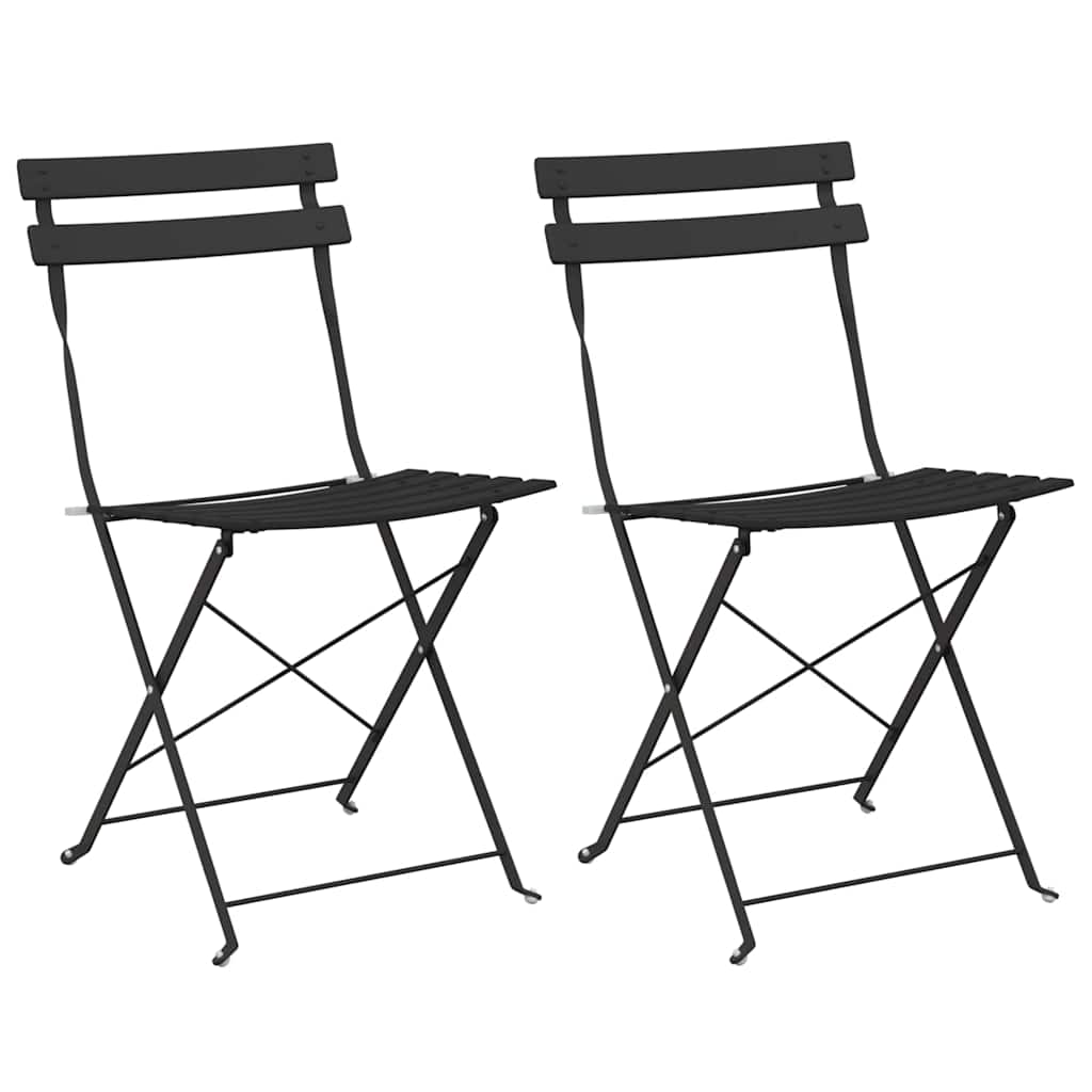 Gartenklappstuhl 2 pcs Anthrazit 42 x 46 x 82cm Metall