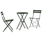 Klapp Bistro Set 3 pcs Wald Stahl