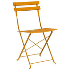 Klapp Bistro Set 3 pcs Senf Stahl