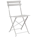 Klapp Bistro Set 3 pcs Beige Stahl