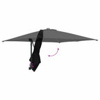 Garten-Sonnenschirm Schwarz 248,5 x 247,5 x 160 cm