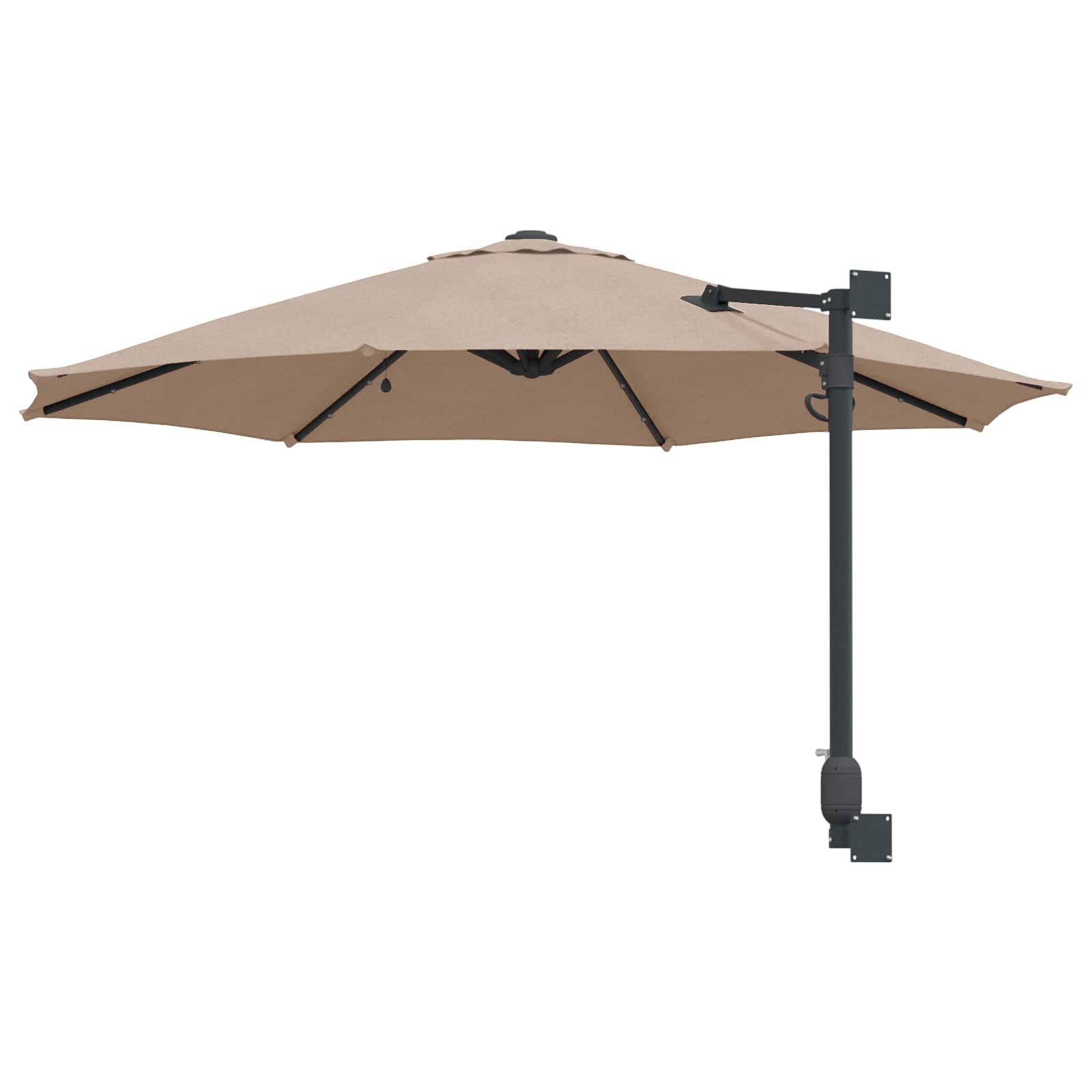 Garten-Sonnenschirm Taupe 248 x 248 x 148 cm