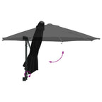 Garten-Sonnenschirm Schwarz 248 x 248 x 148 cm