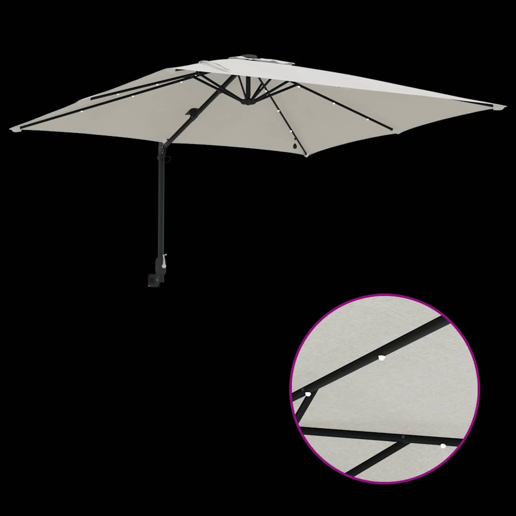 Garten-Sonnenschirm Sand 248,5 x 247,5 x 160 cm