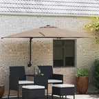 Garten-Sonnenschirm Taupe 248,5 x 247,5 x 160 cm