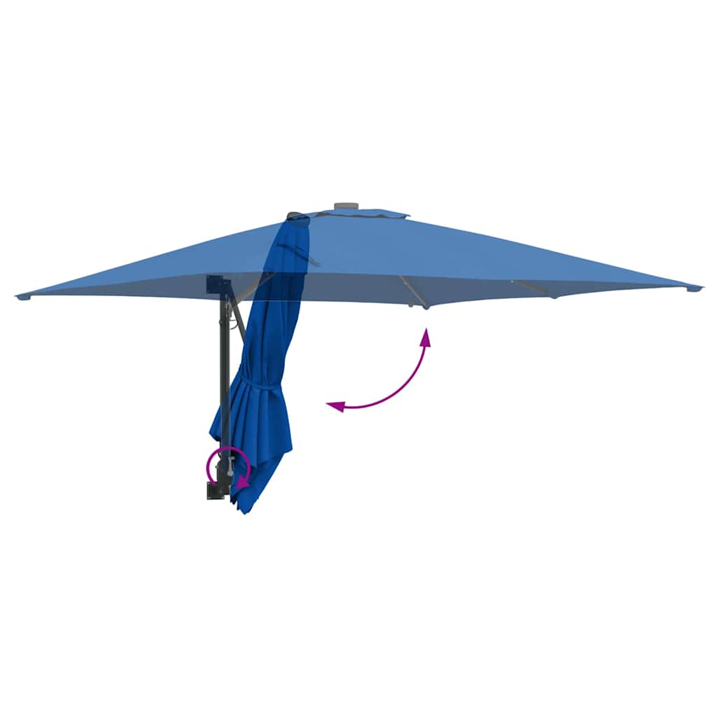 Garten-Sonnenschirm Azurblau 248,5 x 247,5 x 160 cm