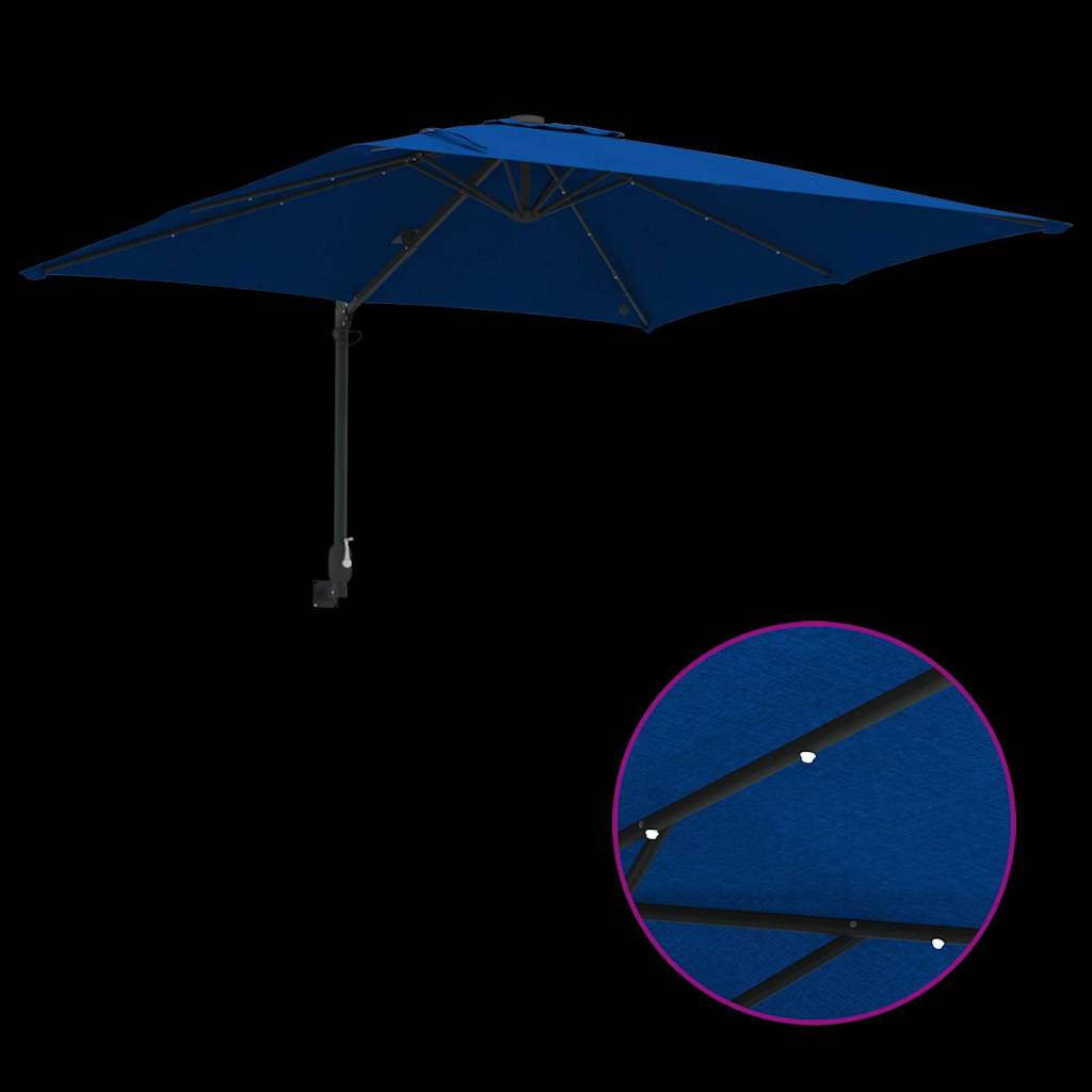 Garten-Sonnenschirm Azurblau 248,5 x 247,5 x 160 cm