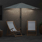 Garten-Sonnenschirm Sand 294 x 150 x 223 cm Polyester und Stahl