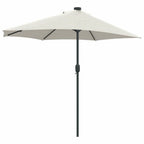 Garten-Sonnenschirm Sand 294 x 150 x 223 cm Polyester und Stahl
