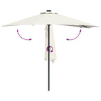 Garten-Sonnenschirm Sand 294 x 150 x 223 cm Polyester und Stahl