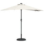 Garten-Sonnenschirm Sand 294 x 150 x 223 cm Polyester und Stahl