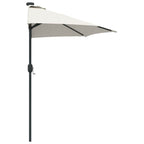 Garten-Sonnenschirm Sand 294 x 150 x 223 cm Polyester und Stahl
