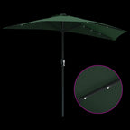 Garten-Sonnenschirm Grün 294 x 150 x 223 cm Polyester und Stahl