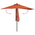 Garten-Sonnenschirm Terrakotta 294 x 150 x 223 cm