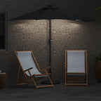 Garten-Sonnenschirm Schwarz 294 x 150 x 223 cm