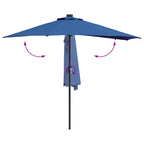 Garten-Sonnenschirm Azurblau 294 x 150 x 223 cm
