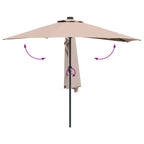 Garten-Sonnenschirm Taupe 294 x 150 x 224 cm