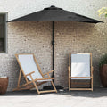 Garten-Sonnenschirm Schwarz 294 x 150 x 224 cm