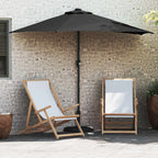 Garten-Sonnenschirm Schwarz 294 x 150 x 224 cm