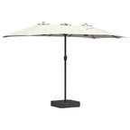 Garten-Sonnenschirm Sand 385 x 209 x 244 cm Polyester und Stahl