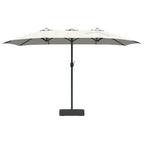 Garten-Sonnenschirm Sand 385 x 209 x 244 cm Polyester und Stahl