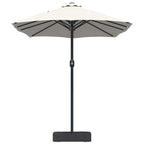 Garten-Sonnenschirm Sand 385 x 209 x 244 cm Polyester und Stahl