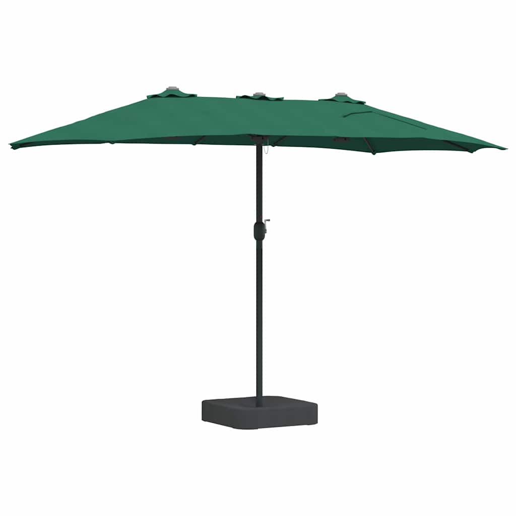 Garten-Sonnenschirm Grün 385 x 209 x 244 cm Polyester und Stahl
