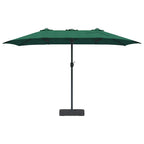 Garten-Sonnenschirm Grün 385 x 209 x 244 cm Polyester und Stahl