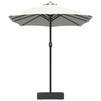 Garten-Sonnenschirm Sand und Anthrazit 385 x 209 x 244 cm