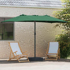 Garten-Sonnenschirm Grün 385 x 209 x 244 cm Polyester