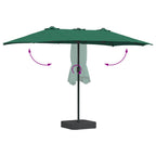 Garten-Sonnenschirm Grün 385 x 209 x 244 cm Polyester