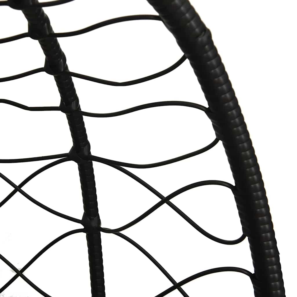 Hängendes Ei-Stuhl Kaffeebraun 91,5 x 54,5 x 107 cm Poly-Rattan