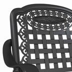 Gartenstuhl 2 pcs Schwarz 55 x 56,5 x 91cm Aluminium